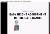 Trodat Classic - height adjustment of the date bands 