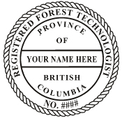 Registered Forest Technologist Rubber Stamp