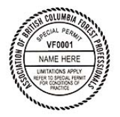 VF0001 SEAL - Visiting Professional Forester SEAL