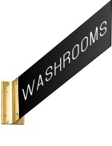 2 x 10 Corridor Sign with Gold Wall Mount