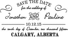 WEDDING0005 - Save The Date Stamp #2